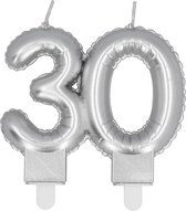 Boland - Kaarsje '30' zilver 30 Zilver - Geen thema - Verjaardag - Jubileum
