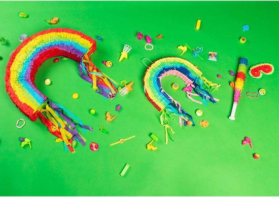 Bâton de pinata multicolore - Objet de décoration de fête