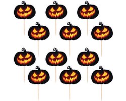 Boland - Set 12 cocktailprikkers Creepy pumpkin - Horror - Horror
