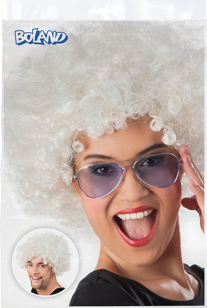 Verkleed pruik - oma met permanentje - grijs - dames - bejaarde - Sara pop - Carnaval - Alle Dames pruiken - warenhuis