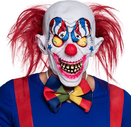 Foto: Boland latex hoofdmasker creepy clown volwassenen clown halloween en horror