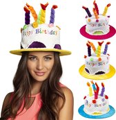 St. Hat Cream Cake Joyeux anniversaire 3 couleurs Ass.