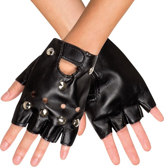 Boland - Paar Handschoenen pols Biker Zwart - Volwassenen - Unisex - Biker  | bol.com