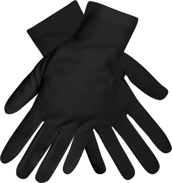 Boland - Handschoenen pols Basic zwart Zwart - Volwassenen - Unisex - Piet  - Glitter... | bol