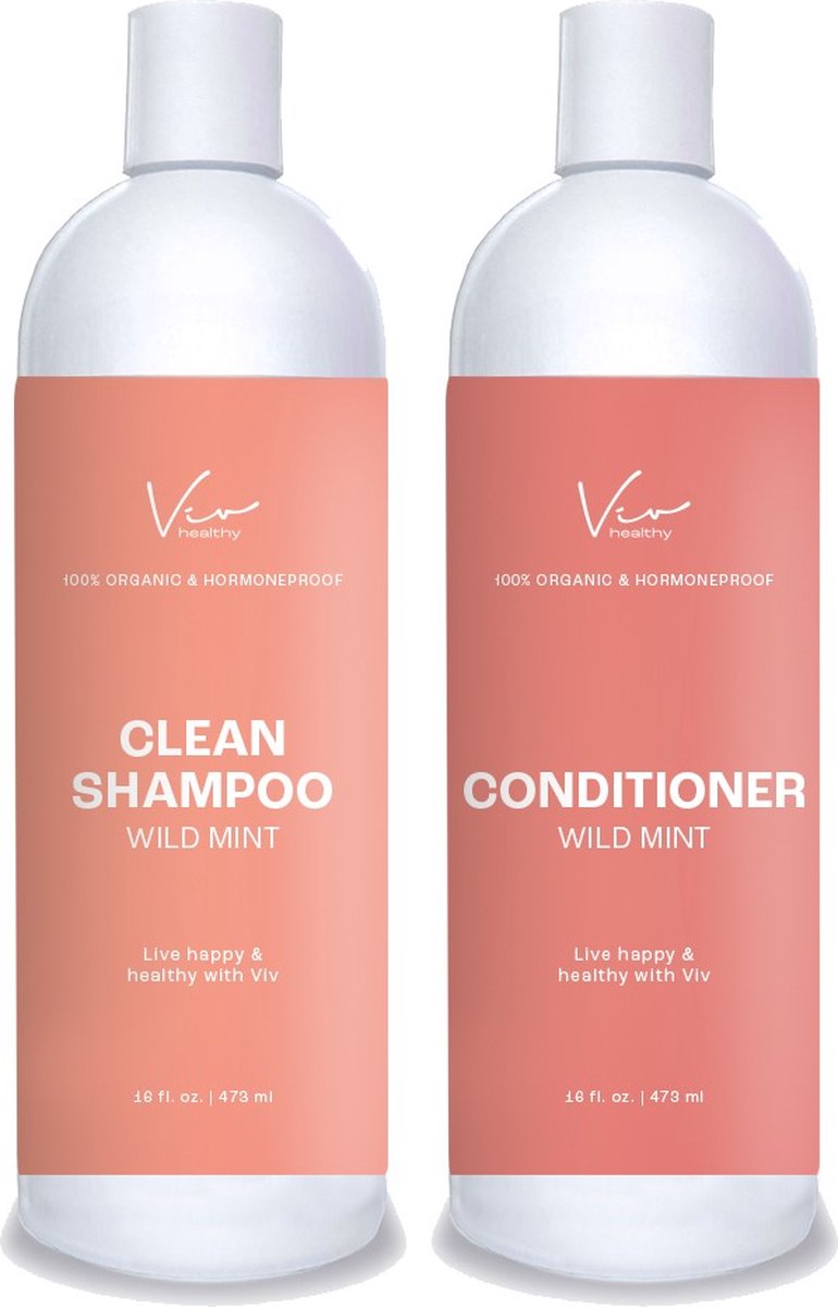Clean & Organic Shampoo + Conditioner - Hormoonproof / biologisch / zonder kunstmatige parfum - Viv Healthy
