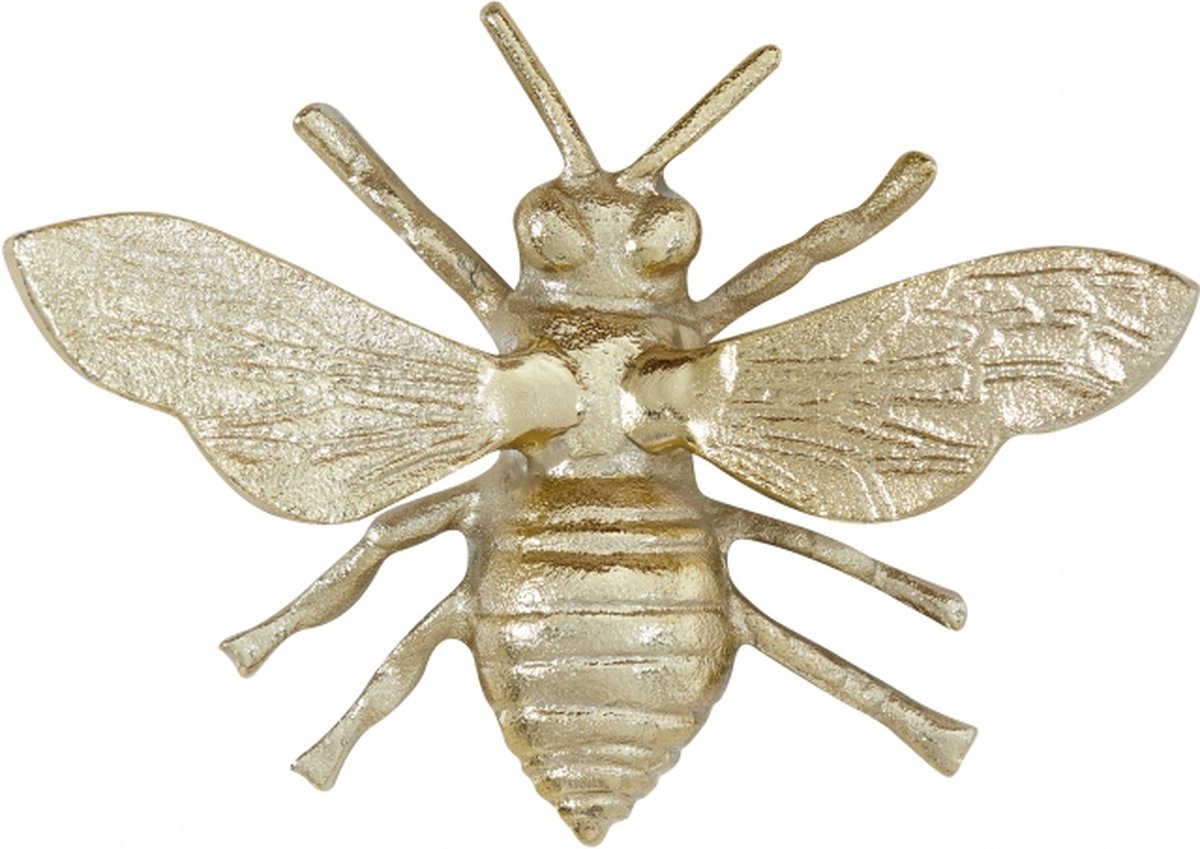 Deco Beeld Bij - Metaal - Goud - 20 x 8 x 16 cm (BxHxD)