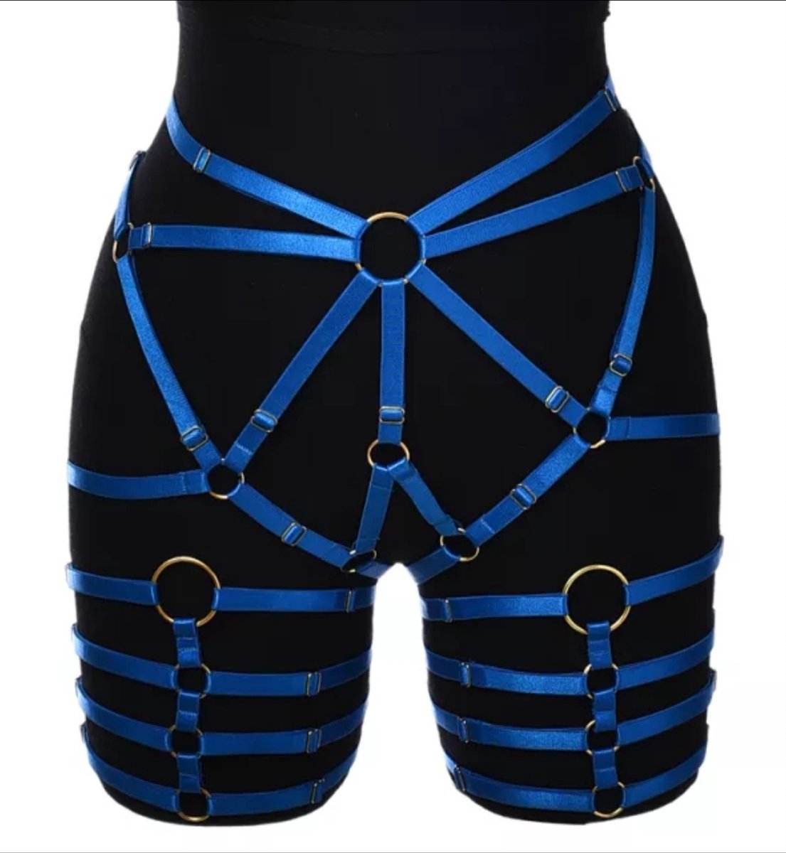 Goedkoopste Straps - lingerie - body - harnas - blauw