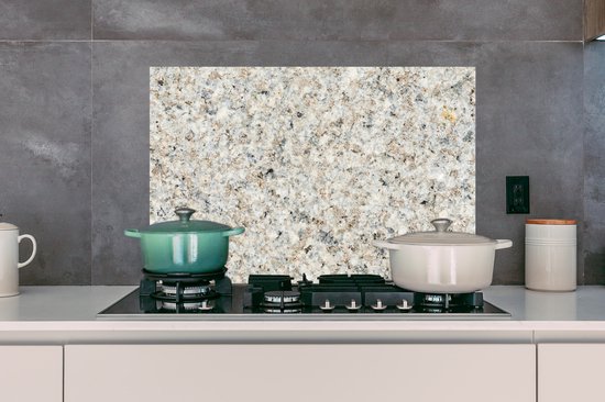 KitchenYeah® Spatscherm Keuken 90x60 Cm - Kookplaat Achterwand Abstract Goud Luxe Muurbeschermer Hittebestendig Spatwand Fornuis Hoogwaardig