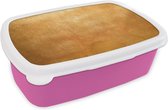 Boîte à pain Rose - Boîte à lunch - Boîte à pain - Fer - Rouille - Or - 18x12x6 cm - Enfants - Fille