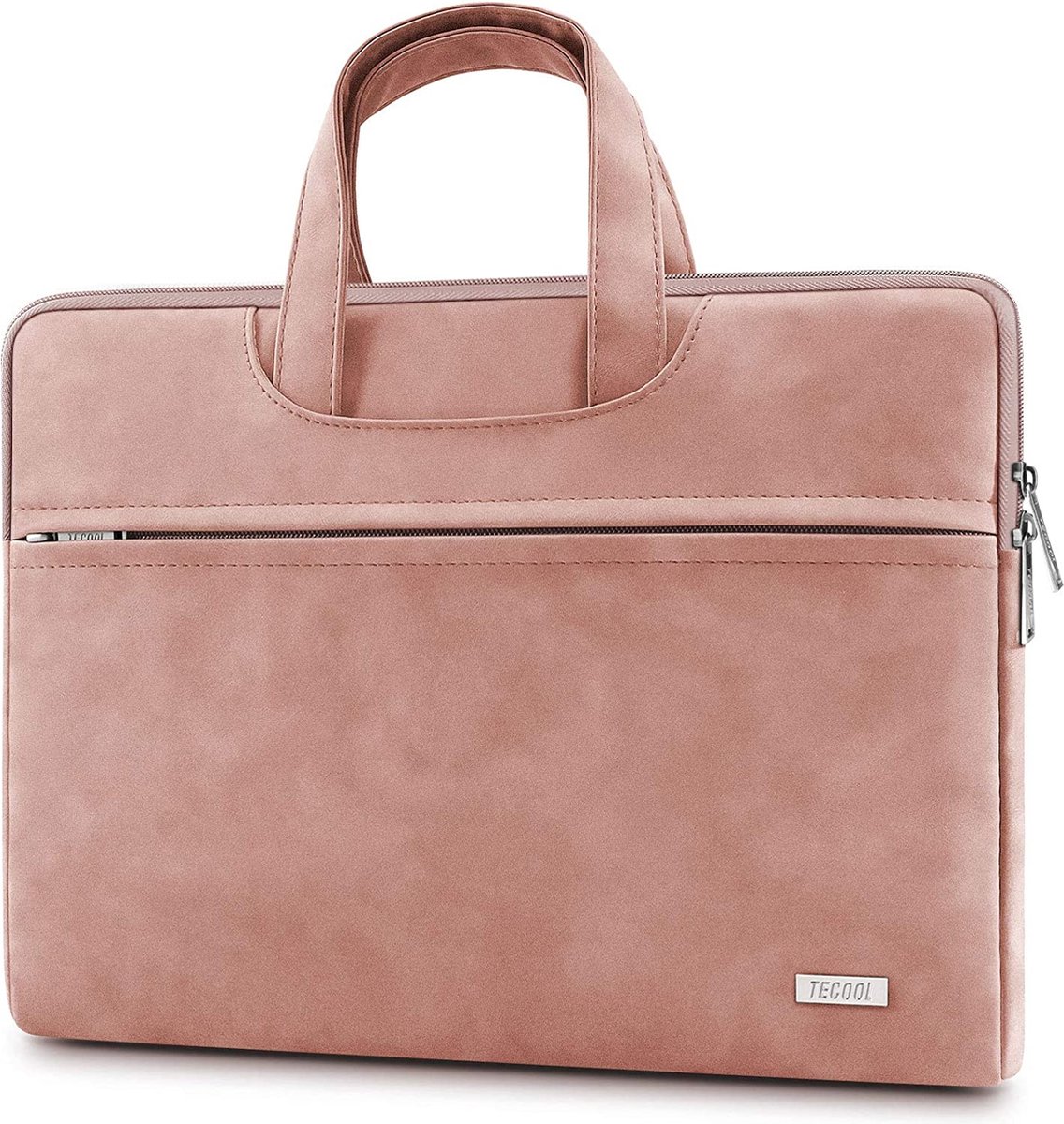 Roze laptop tas 15-15,6 inch - Waterdichte beschermhoes met handvat en vakken