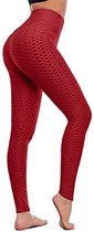 Rode dames yoga/fitness sport broek maat XL rood