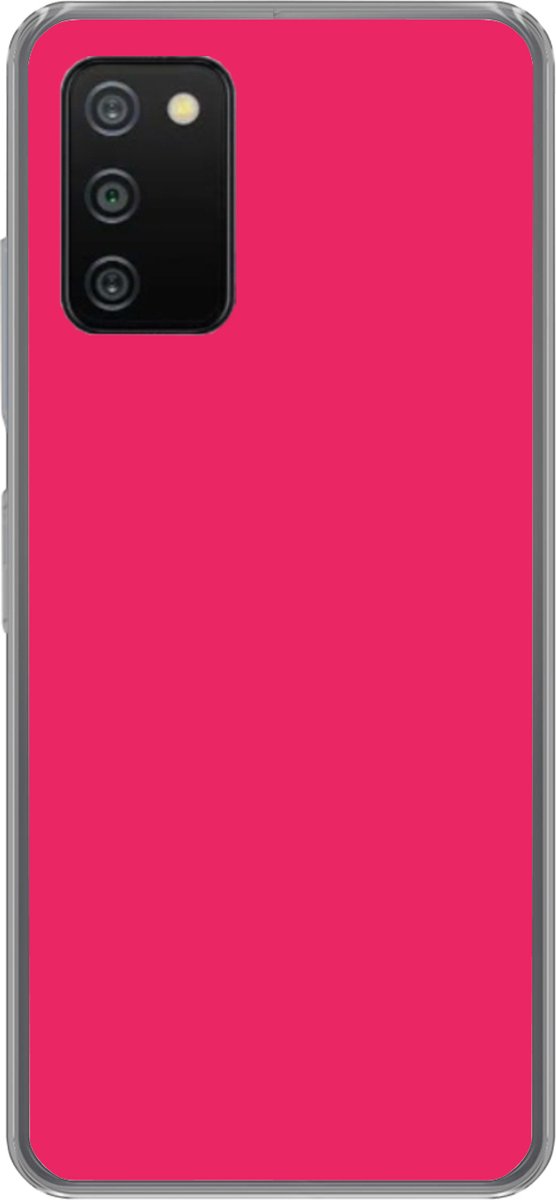 Telefoonhoesje Geschikt voor Samsung Galaxy A03s hoesje - Karmijn - Kleuren - Palet - Roze - Siliconen Telefoonhoesje Telefoonhoesje