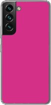 Geschikt voor Samsung Galaxy S22 hoesje - Fuchsia - Neon - Kleuren - Siliconen Telefoonhoesje