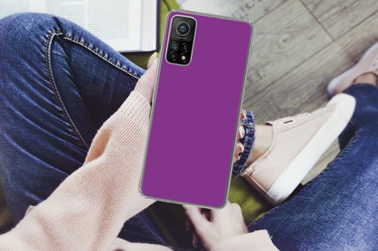 Xiaomi Mi 10T 5G - Violet - Couleurs - Design - Motif - Coque de téléphone en Siliconen