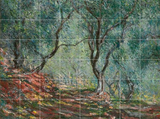 IXXI Olive Trees in the Moreno Garden - Claude Monet - Wanddecoratie - 120 x 160 cm