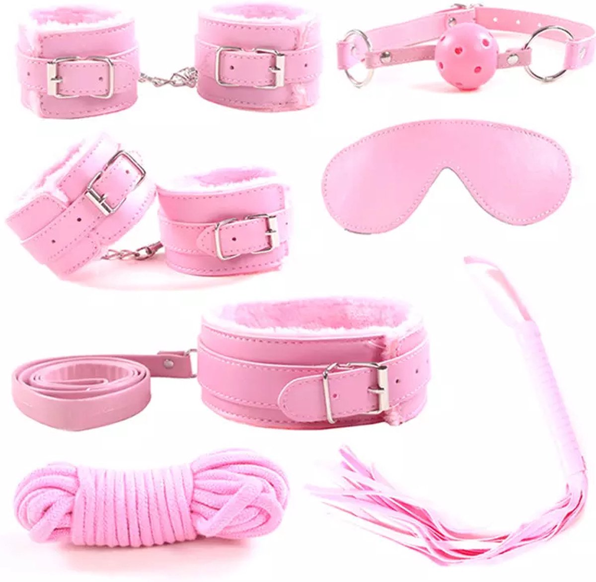 Goedkoopste Erodit® bondage set -roze- verstelbare riemen - bondage- SM -seks speeltje - BDSM - beginners- koppels - erotisch spel - diepe penetratie- Sex spel - Erotiek- Seks speeltjes koppels - Mannen - Vrouwen