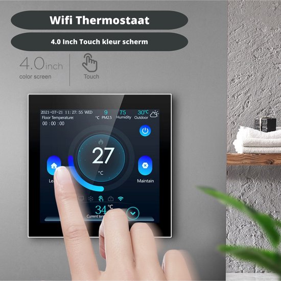 Smart Thermostaat - Slimme Thermostaat Wifi Thermostaat - met App en Alexa bol.com