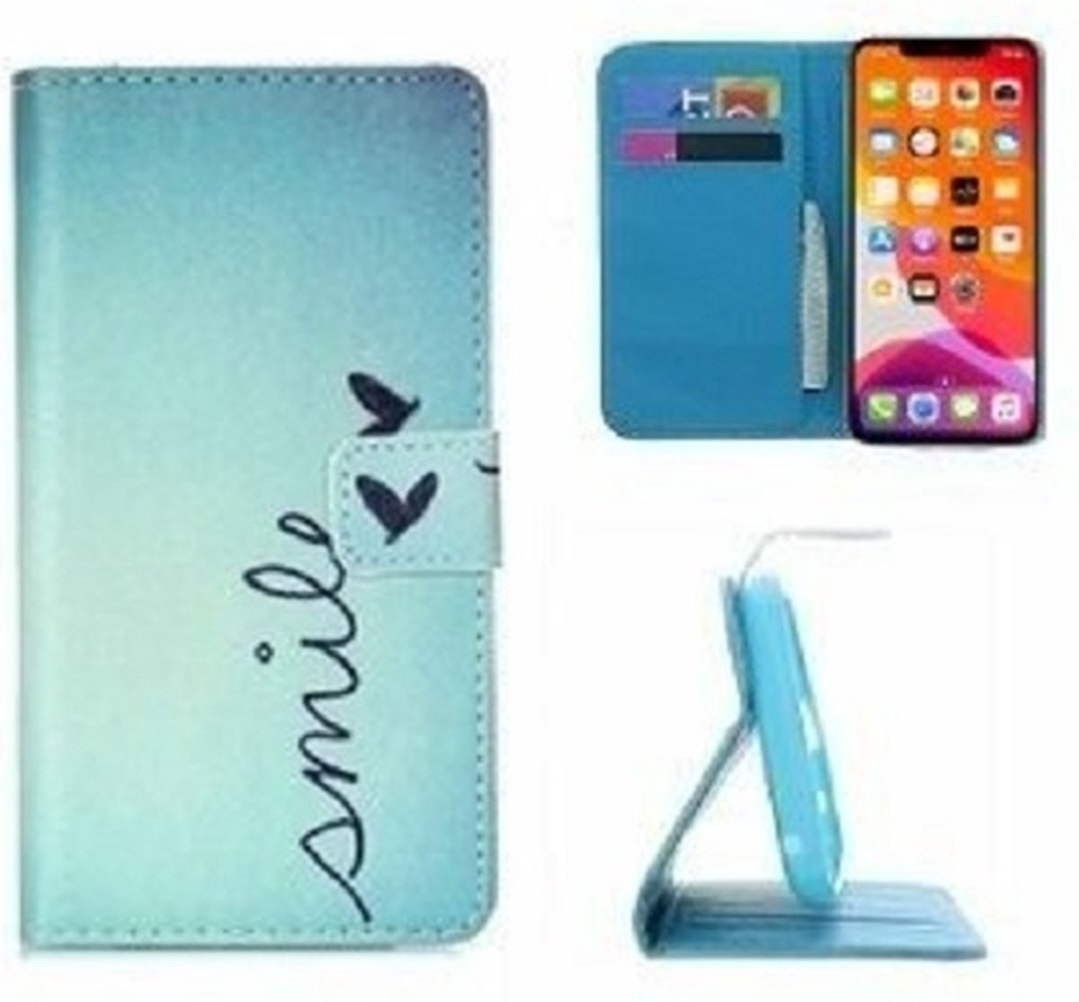 iPhone 11 Pro Max Hoesje Met Pasjeshouder Bookcase Smile