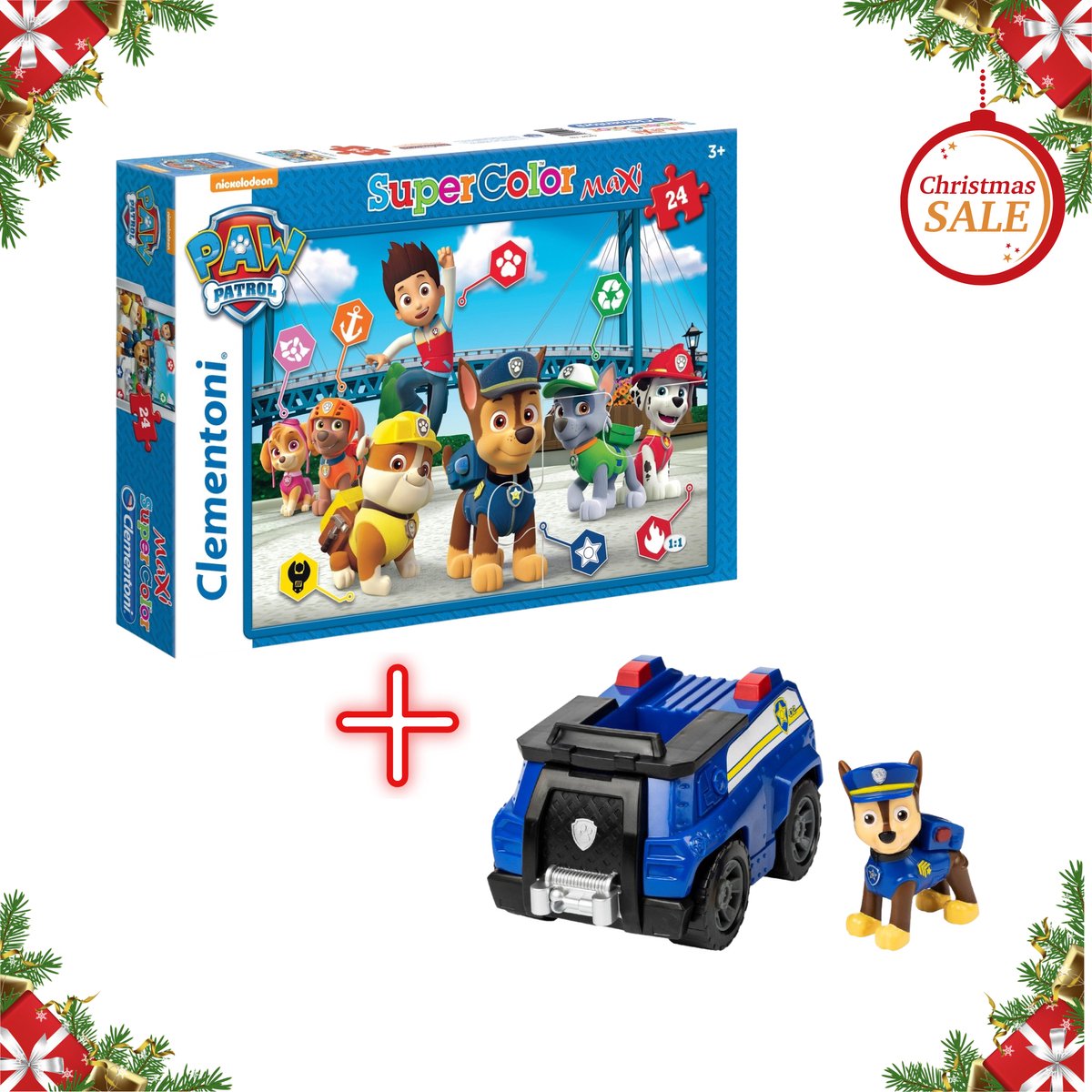 Clementoni Jigsaw puzzle Supercolor Paw Patrol 24 pieces + Paw Patrol ...