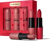 MAC Three Cheers ! Trio de rouges à lèvres - Ensemble de maquillage - Trois couleurs de rouge à lèvres - Love Gift Woman - Destined for Stardom