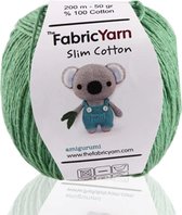 The Fabric Yarn - Amigurumi Garen - Baby Breigaren - 100% Katoen - 1 Stuk - Apple Green - Slim Cotton Garen - 200 Mt.