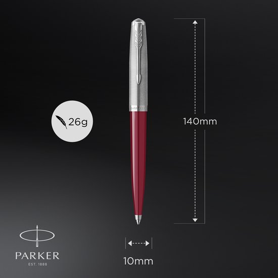 Parker IM Zwart chroom Trim Ballpoint Pen Fountain Pen Duo Set Blauw Inkt