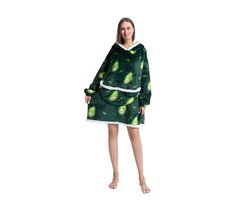 Hoodie Blanket Avocado Dark Green - Hoodie Deken - Cuddle Hoodie - Hooded Blanket - Deken Met Mouwen - Oversized Hoodie - Fleece Deken - Oversized Sweater - Blanket Hoodie - Unisex - Luxe uitvoering - Fluffy Voering