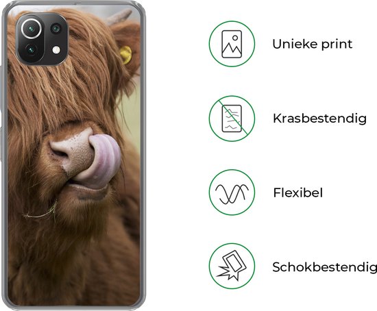 Étui Xiaomi 11T - Scottish Highlander - Marron - Animaux - Étui de téléphone en Siliconen