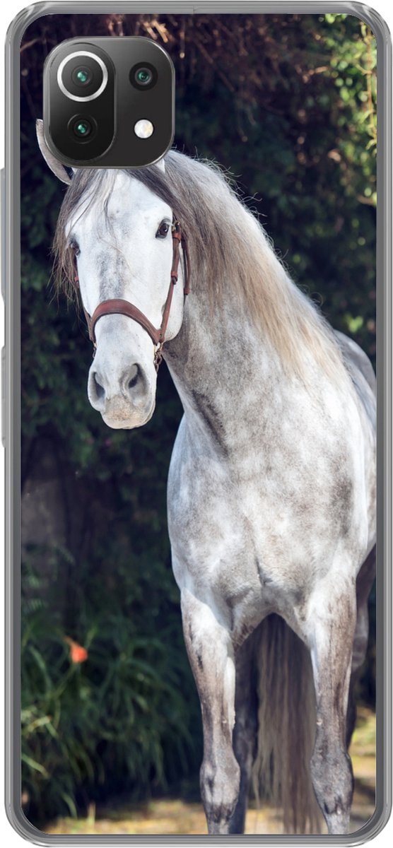 Telefoonhoesje Geschikt voor Xiaomi 11T hoesje - Paard - Halster - Natuur - Siliconen Telefoonhoesje Telefoonhoesje
