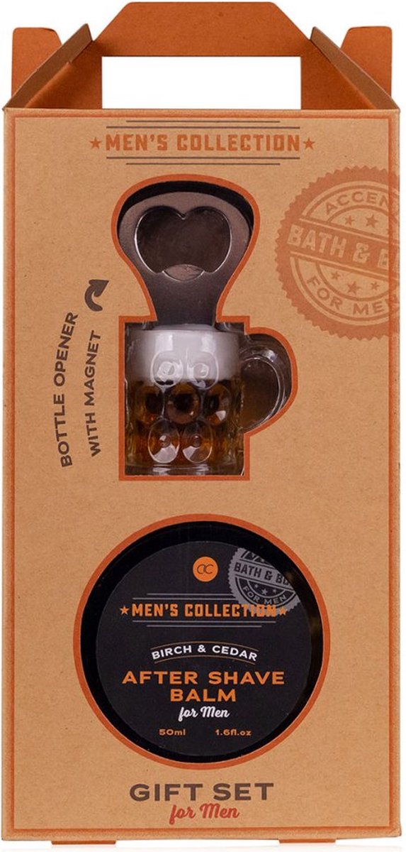 Goedkoopste Men's Collection - Aftershave Balm - Bier Fles opener Cadeauset Geschenkdoos - Verjaardag Cadeau - Kerst Cadeau
