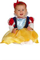 Guirca - Sneeuwwitje Kostuum - Mini Sneeuwwitje Prinses Baby - Meisje - Blauw, Rood, Geel - 1 - 2 jaar - Carnavalskleding - Verkleedkleding