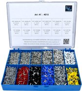 Vogt 4015 Assortiment adereindhulzen 0.50 mm² - 6 mm² Zilver, Wit, Grijs, Rood, Zwart, Blauw, Geel 3650 stuk(s)