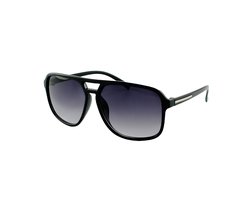 LOUD AND CLEAR® - Zonnebril - Piloten Zonnebril - Pilotenbril - Piloot - Heren - Dames - Zwart - Zilver