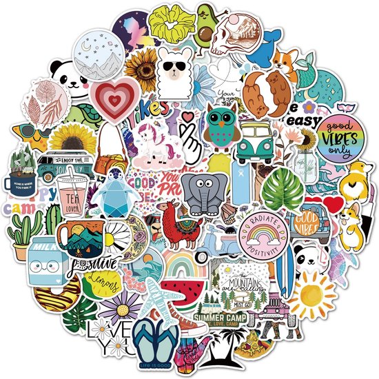 100 stuk A003 vakantie holiday Cartoon stickers voor kinderen en volwassenen Beloningsstickers Journal Laptop Telefoon Stickers