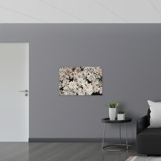 WallClassics - Drapeau - Buisson à Fleurs Witte - Photo 90x60 cm sur Drapeau Polyester