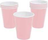 Papieren bekertjes - roze - 12 stuks - 255 ml