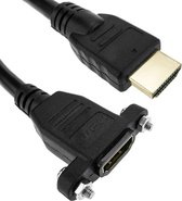 BeMatik - HDMI mannelijk naar HDMI vrouwelijk paneeladapter