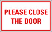 Please close the door bord - kunststof 200 x 125 mm