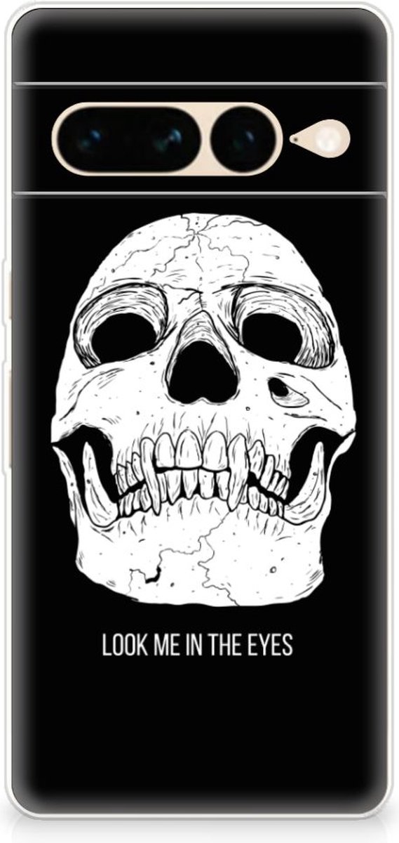 TPU Hoesje voor Silicone Back Case Google Pixel 7 Pro Skull Eyes