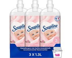 Soupline Hypoallergeen met Zachte Amandelmelk Geconcentreerde Wasverzachter 3 x 1.3L