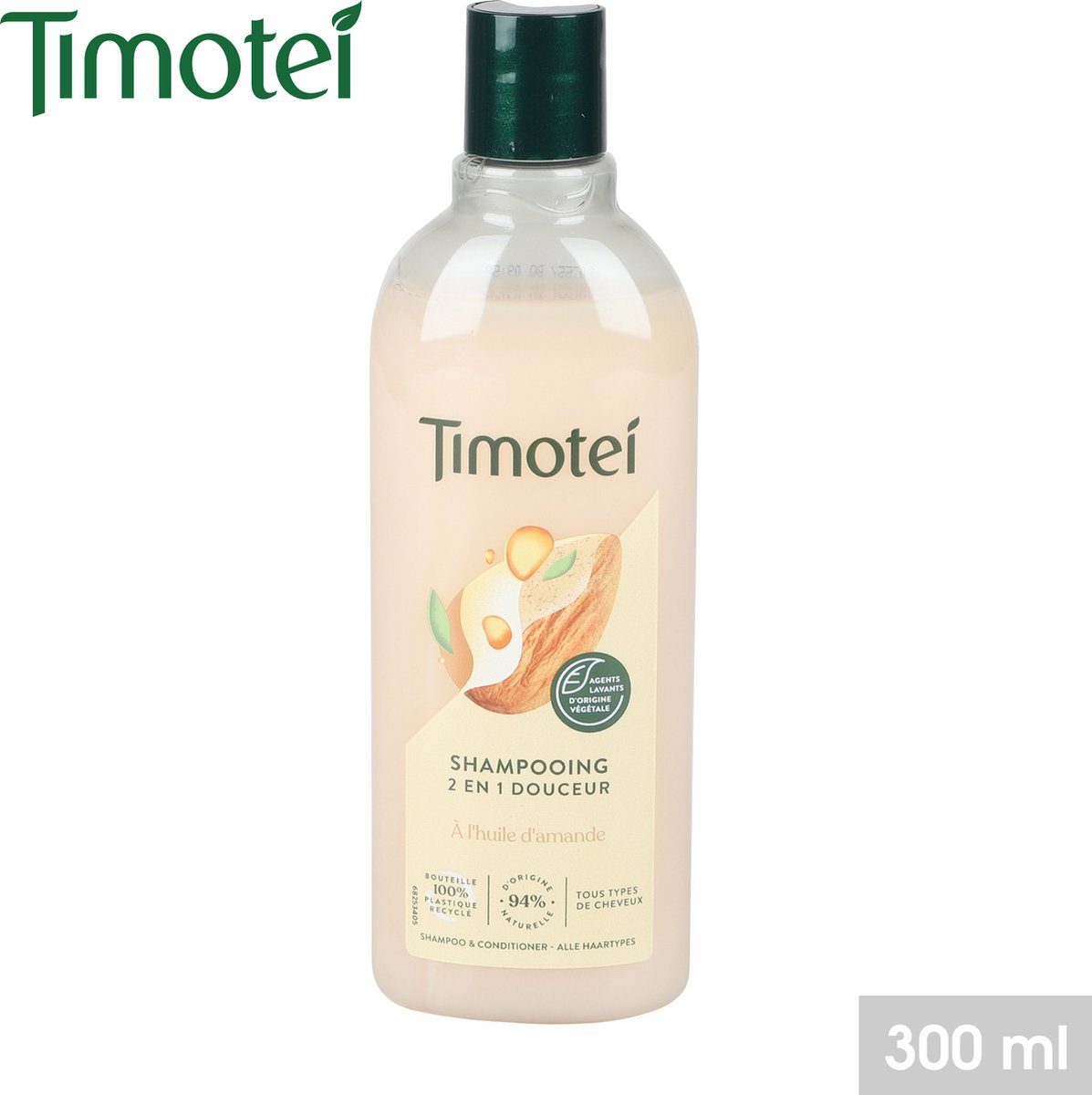 Timotei shampoing doux 2en1 à l'huile d'amande - 300ml - 2 pièces | bol