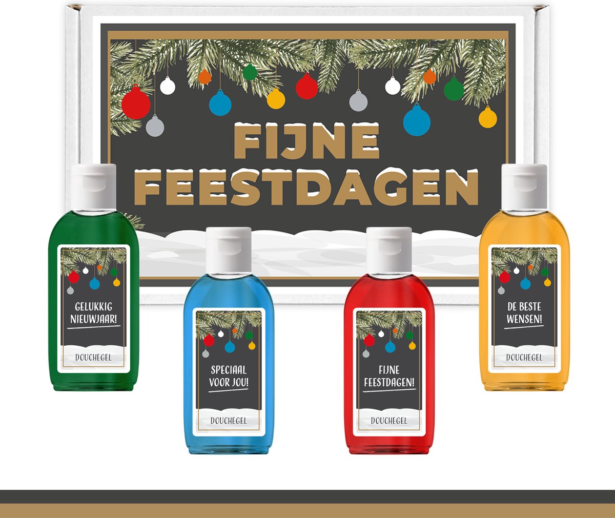 Goedkoopste Brievenbus cadeau Fijne Feestdagen 4 Producten - 200 gram - Kerst | Brievenbus Cadeau Man - Brievenbus Cadeau Vrouw - Brievenbus Voor hem & haar - Brievenbus Cadeautje - Geschenk - Brievenbus cadeau - Vrouw - Vriendin - Moeder - Zus - Oma - Collega