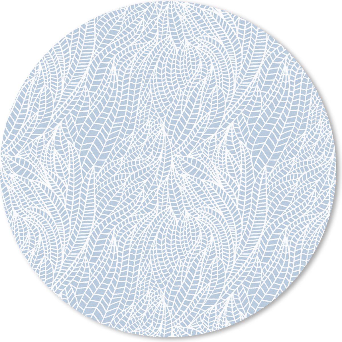Muismat rond 30x30 cm - Mousepad Bladeren - Patronen - Winter - Ronde muismatten - Kerst - Cadeau - Kerstcadeau voor mannen en voor vrouwen
