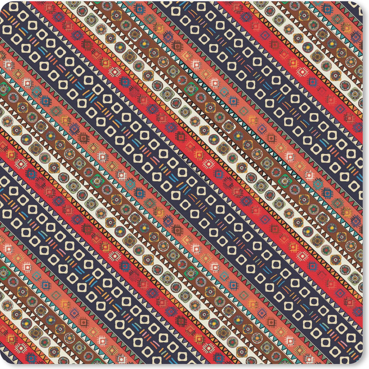 Muismat Klein - Afrika - Patronen - Abstract - 20x20 cm