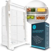 Set d'organisateur de réfrigérateur Banyu - Boîte de rangement transparente - Plateaux d' Accessoires de vêtements pour bébé de Cuisine - Bac de rangement - Incl. 4 séparateurs - sans BPA