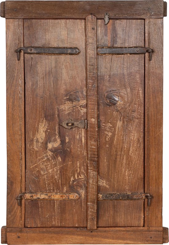 Porte-bûches Massif Biscottini - Bois Et Fer, Pour Intérieur/extérieur, Déco Ancienne