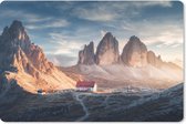 Sous-main 60x40 cm - Tapis de souris Maison - Montagnes - Paysage - Sous-main XL - Protection sous-main - Tapis de souris Ordinateur