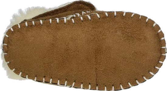 Playshoes Pantoufles femmes Enfants - Marron - 0-9 mois - Taille 16-17 - Pantoufles Enfants - Chaussons Bébé - Cadeau Maternité - Cadeau