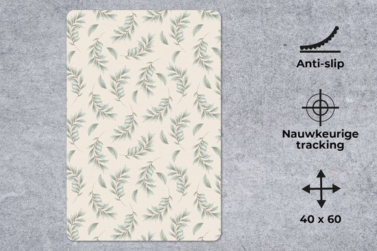 Bureau onderlegger 40x60 cm - Muismat Bloemen - Planten - Pastel - Bureaulegger xl - Desk mat beschermer - Computer muismatten