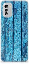 Backcase Siliconen Hoesje Nokia G60 Telefoonhoesje Wood Blue